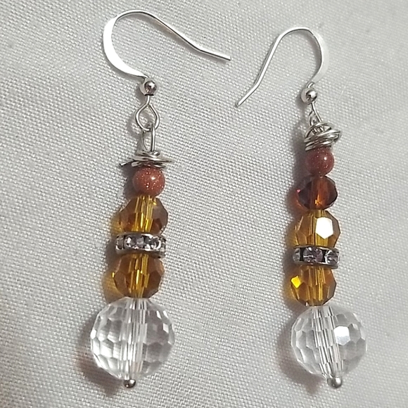 Sandstone Swarovski Faceted assymetrical 😘 - Picture 2 of 4